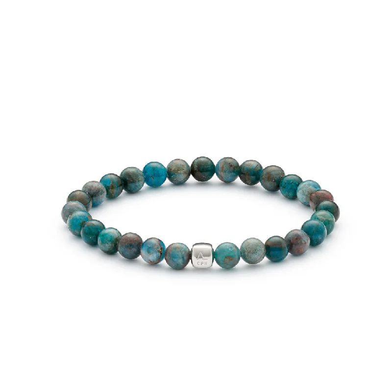 Shop Stylish Jewelry Now And Save Big (6mm) Silver Bracelet w. Apatite