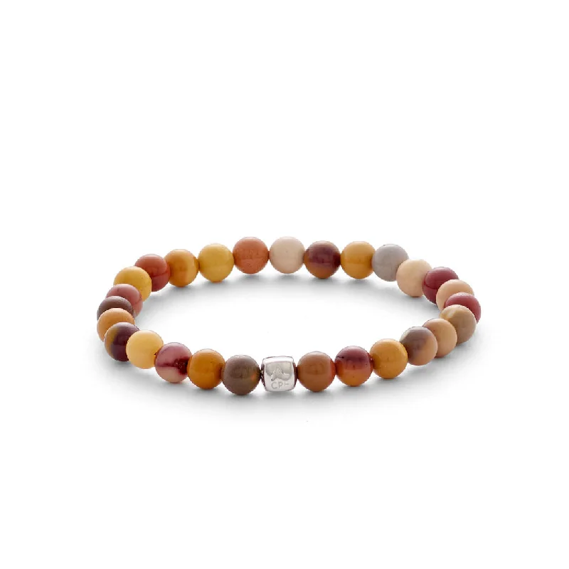 Celebrate With Sparkle – Jewelry Sale Now Live (6mm) Silver Bracelet w. Mookaite