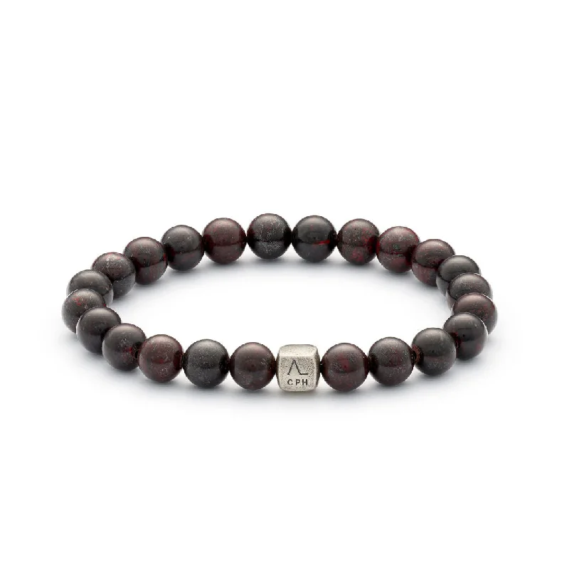 Exclusive Jewelry Sale Event – Shop Now (8mm) Silver Bracelet w. Heliotrope