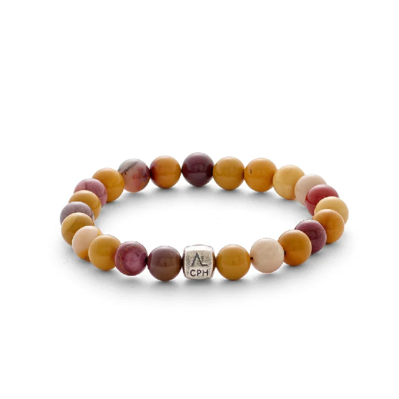 Breathtaking Jewelry, Breathtaking Prices (8mm) Silver Bracelet w. Mookaite
