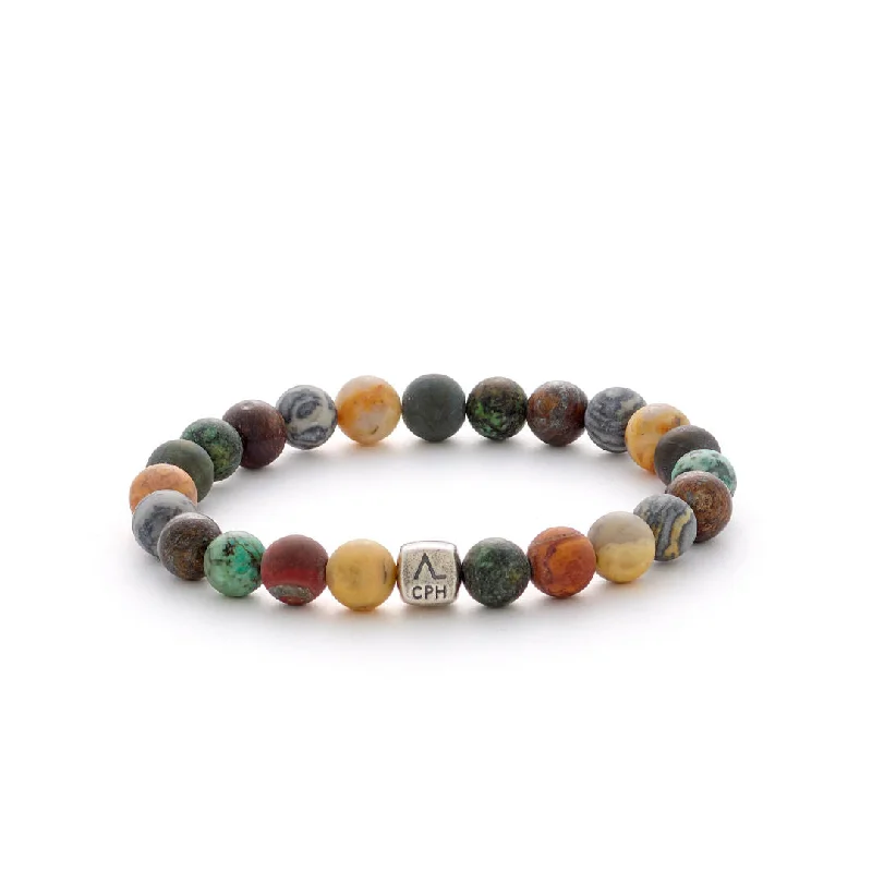 Personalized Jewelry Sale – Meaningful Gifts At Great Prices Marrakech (8mm) Silver Bracelet w. Multiple stones