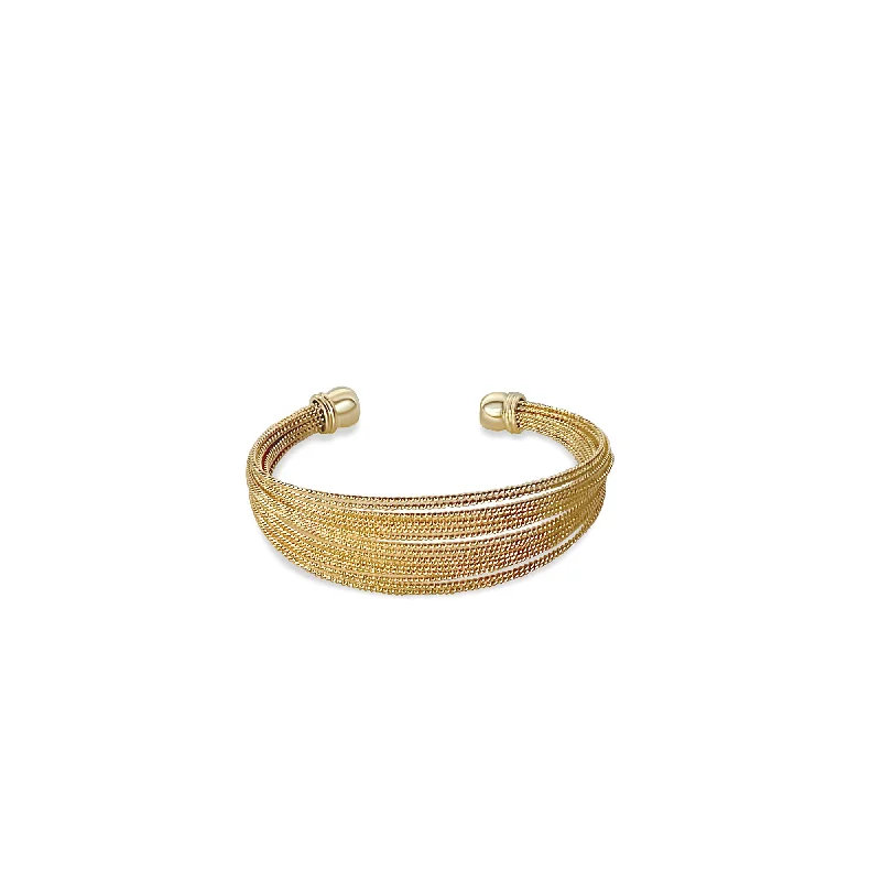 Accessorize For Less – Luxury Jewelry At Affordable Prices Mesh 18K Gold Plated Bangle
