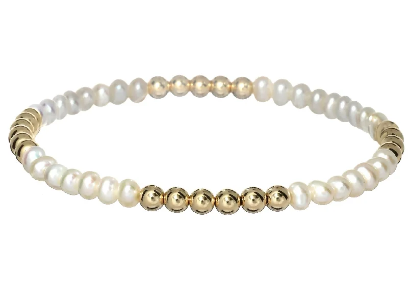 Get The Jewelry You Love At A Price You Love "ANNA" 14k gold-filled & pearl beaded bracelet Get The Jewelry You Love At A Price You Love "ANNA" 14k gold-filled & pearl beaded bracelet