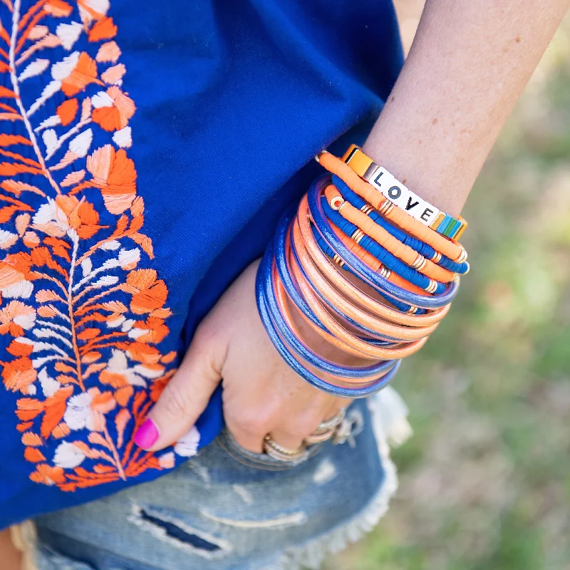 Shop Stylish Jewelry Now And Save Big Blue & Orange Party Bangle Set