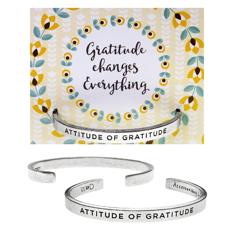 Don't Miss Out On Jaw-Dropping Jewelry Discounts Attitude of Gratitude Quotable Cuff Bracelet Don't Miss Out On Jaw-Dropping Jewelry Discounts Attitude of Gratitude Quotable Cuff Bracelet