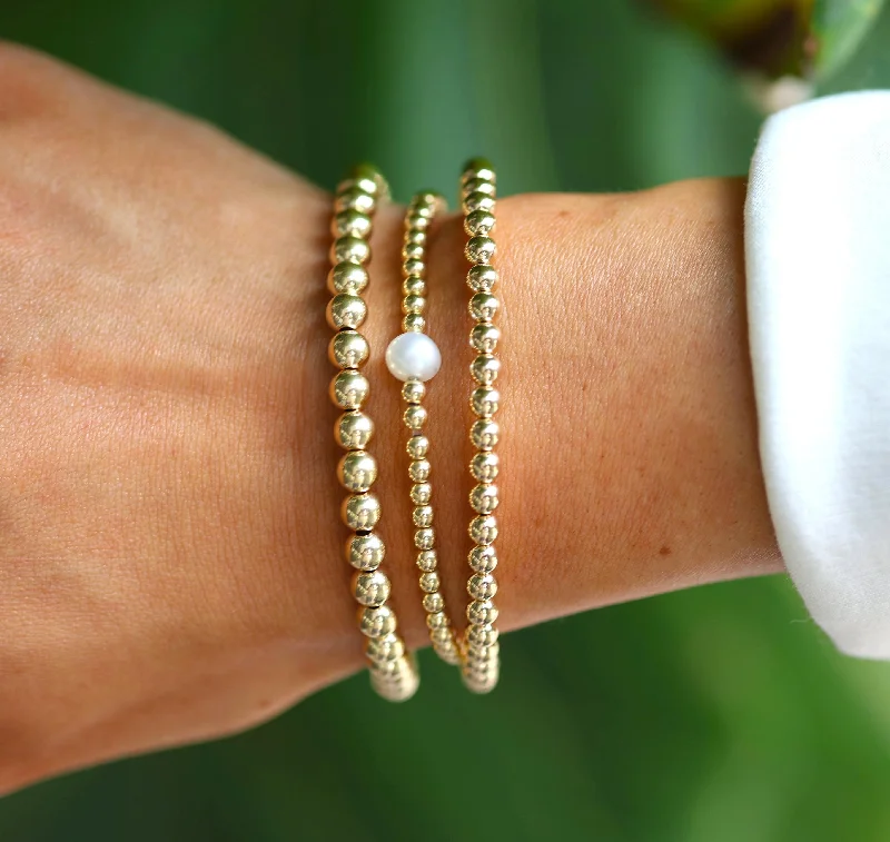 Shop Handcrafted Jewelry At Special Promotional Rates bara boheme | Gold-Filled Ball & Pearl Beaded "AUDREY" Bracelet Shop Handcrafted Jewelry At Special Promotional Rates bara boheme | Gold-Filled Ball & Pearl Beaded "AUDREY" Bracelet