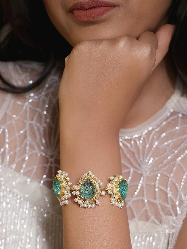 Exclusive Jewelry Sale – Sparkle For Less Berly Hand Cuff Light Blue