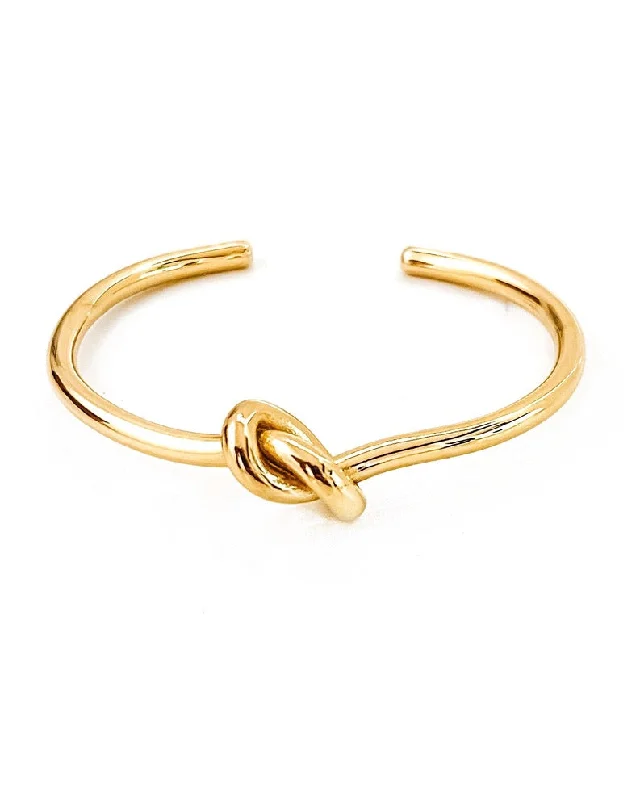 Premium Diamond Jewelry For Unforgettable Moments Brycen Gold Knot Cuff Bracelet