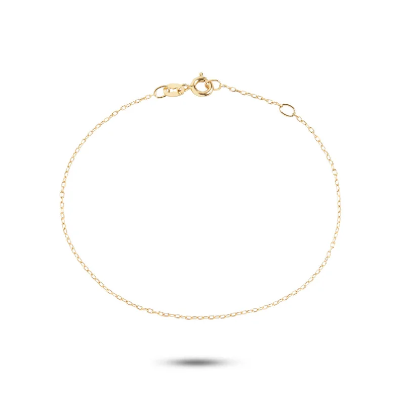 Big Savings On Your Favorite Jewelry Pieces Chain Gang 9K Gold Simple Bracelet