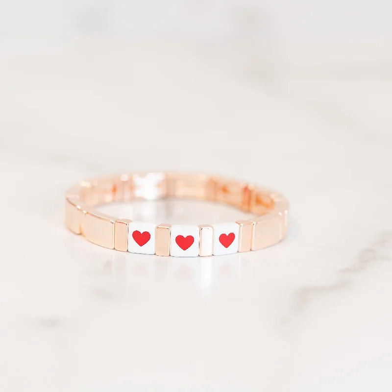 Fashion-Forward Jewelry At Incredible Prices Classic HEART Tile Bracelet