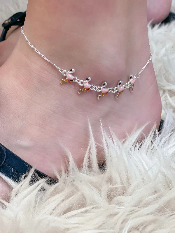 Big Savings On Your Favorite Jewelry Pieces Flamingo Link Ankle Bracelet