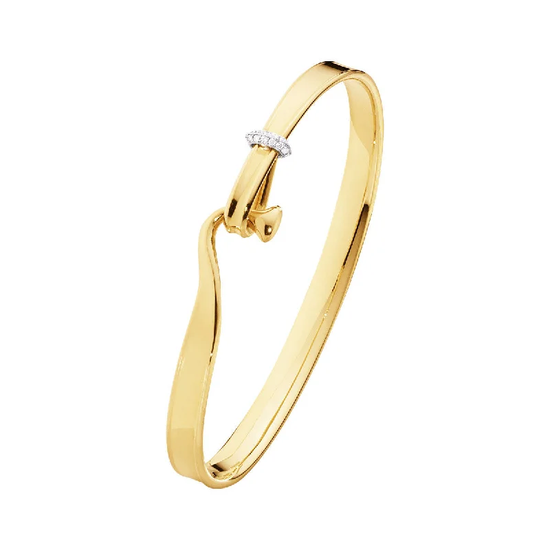 Celebrate Every Occasion With Sparkling Savings Torun 18K Gold Bangle w. Diamonds 0.08 ct