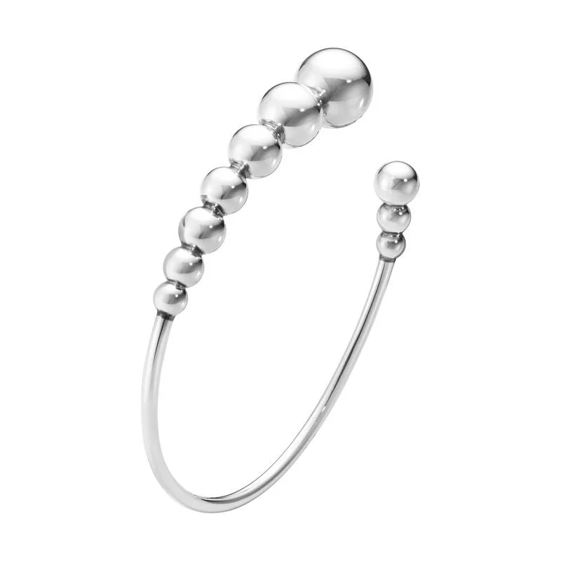 Handmade Pearl Jewelry For Timeless Elegance Moonlight Grapes line Silver Bangle
