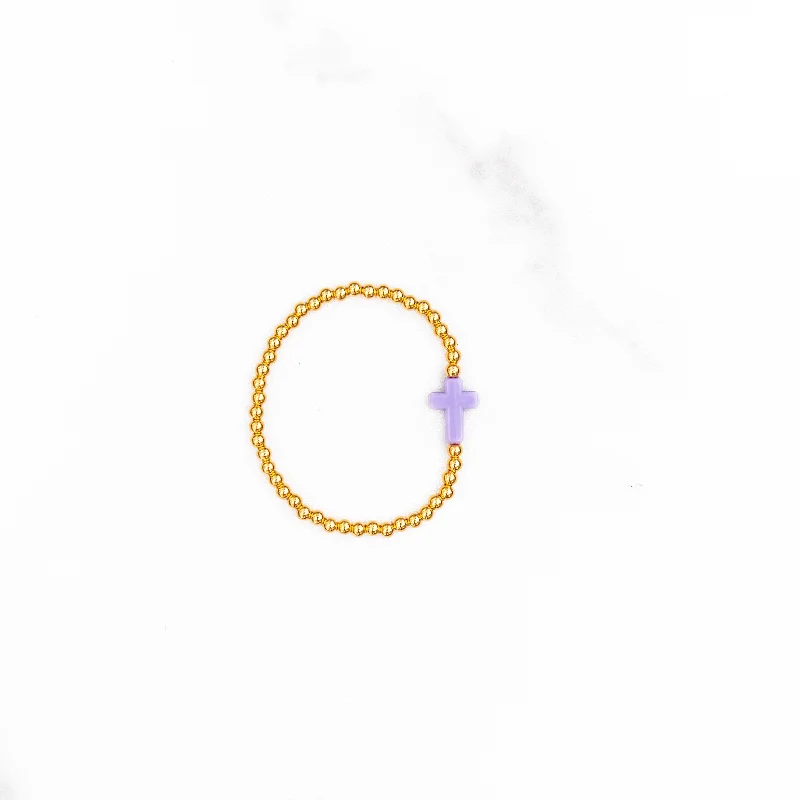 Limited-Stock Jewelry Sale – Once It's Gone, It's Gone Gold Beaded Cross Bracelet