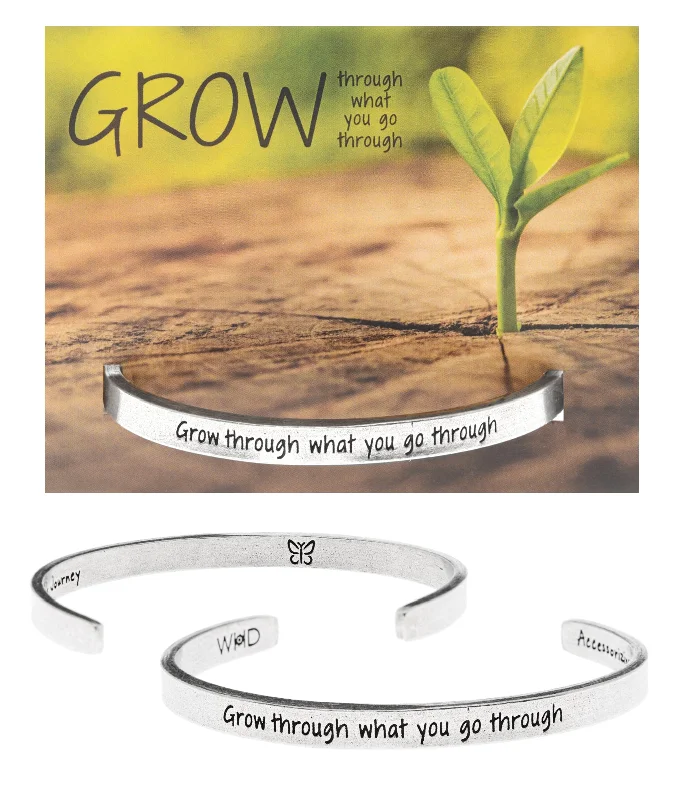 Elegant Jewelry At Unbeatable Offers – Shop Before It's Gone Grow through what you go through Quotable Cuff Bracelet Elegant Jewelry At Unbeatable Offers – Shop Before It's Gone Grow through what you go through Quotable Cuff Bracelet
