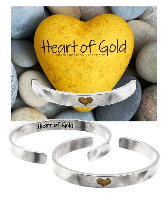 Shine In Style – Shop Jewelry Discounts Today Heart of Gold Narrow Cuff Bracelet