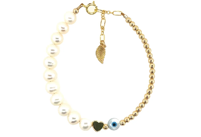 Must-Have Jewelry At Irresistible Discounts "HOLLY" 14k gold-filled & pearl beaded bracelet Must-Have Jewelry At Irresistible Discounts "HOLLY" 14k gold-filled & pearl beaded bracelet