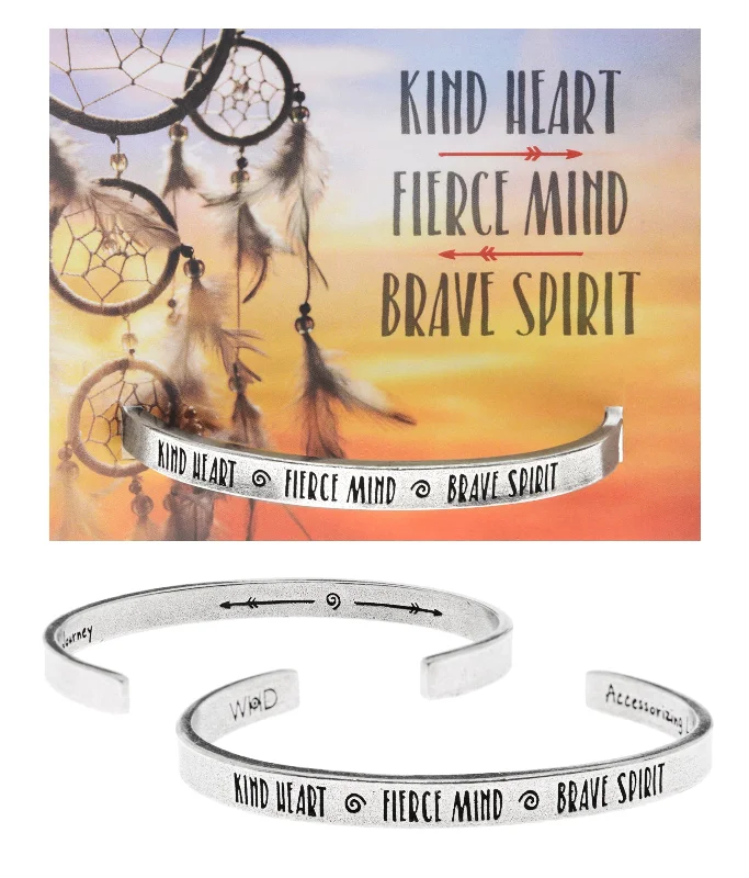 Affordable Elegance – Premium Jewelry At Special Prices Kind Heart, Fierce Mind, Brave Spirit Quotable Cuff Bracelet Affordable Elegance – Premium Jewelry At Special Prices Kind Heart, Fierce Mind, Brave Spirit Quotable Cuff Bracelet