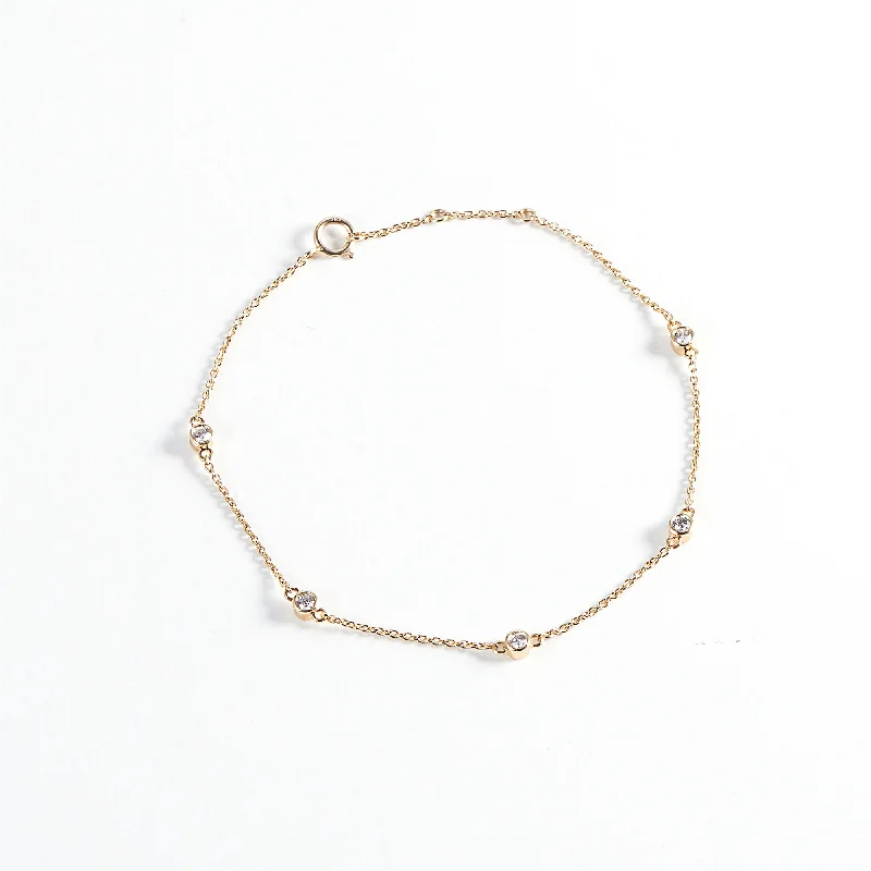 Unmissable Jewelry Sale – Shop Before It's Too Late Bezel 14K Gold Bracelet w. Diamonds