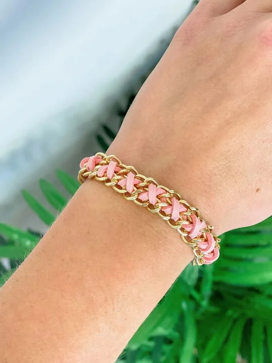 Best-Selling Jewelry Now Available At Special Deals Link Toggle Bracelet - Pink