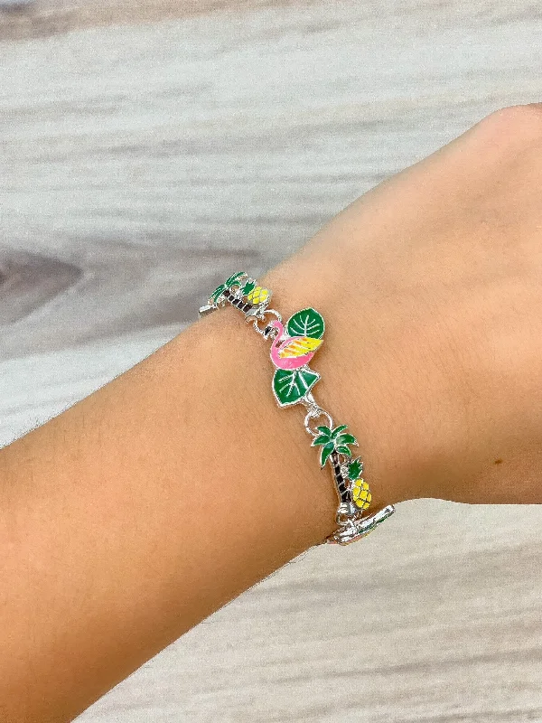 Shop High-Quality Jewelry At Jaw-Dropping Discounts Magnetic Enamel Bracelet - Tropical Flamingo Shop High-Quality Jewelry At Jaw-Dropping Discounts Magnetic Enamel Bracelet - Tropical Flamingo