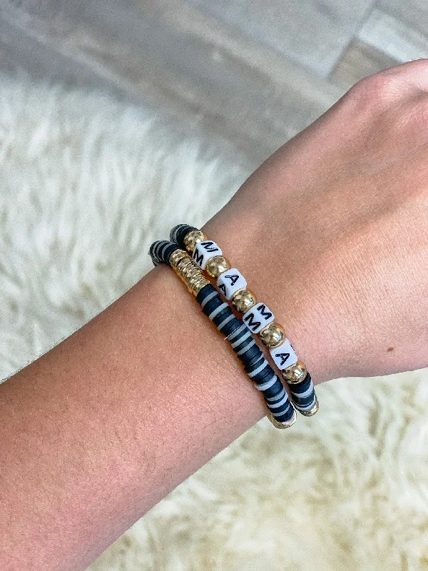 Elegant Jewelry At Unbeatable Prices – Shop Today 'Mama' Stretch Bracelet Set - Jet & Gold Elegant Jewelry At Unbeatable Prices – Shop Today 'Mama' Stretch Bracelet Set - Jet & Gold