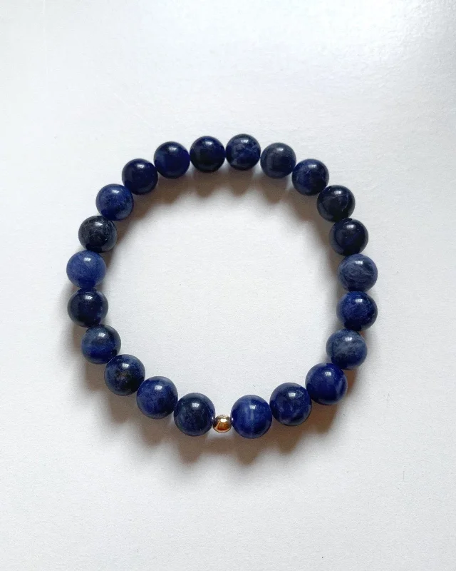 Luxury Jewelry At Unbeatable Discounts Navy Sodalite Beaded Bracelet