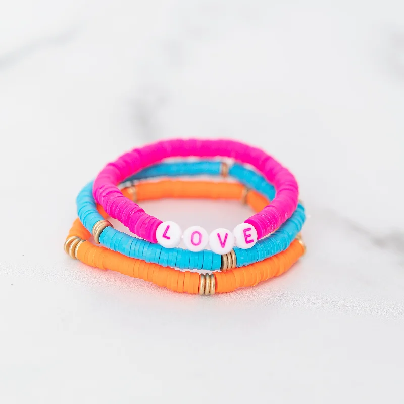 Exclusive Online Discounts On Stylish Jewelry Neon LOVE Bracelet Set
