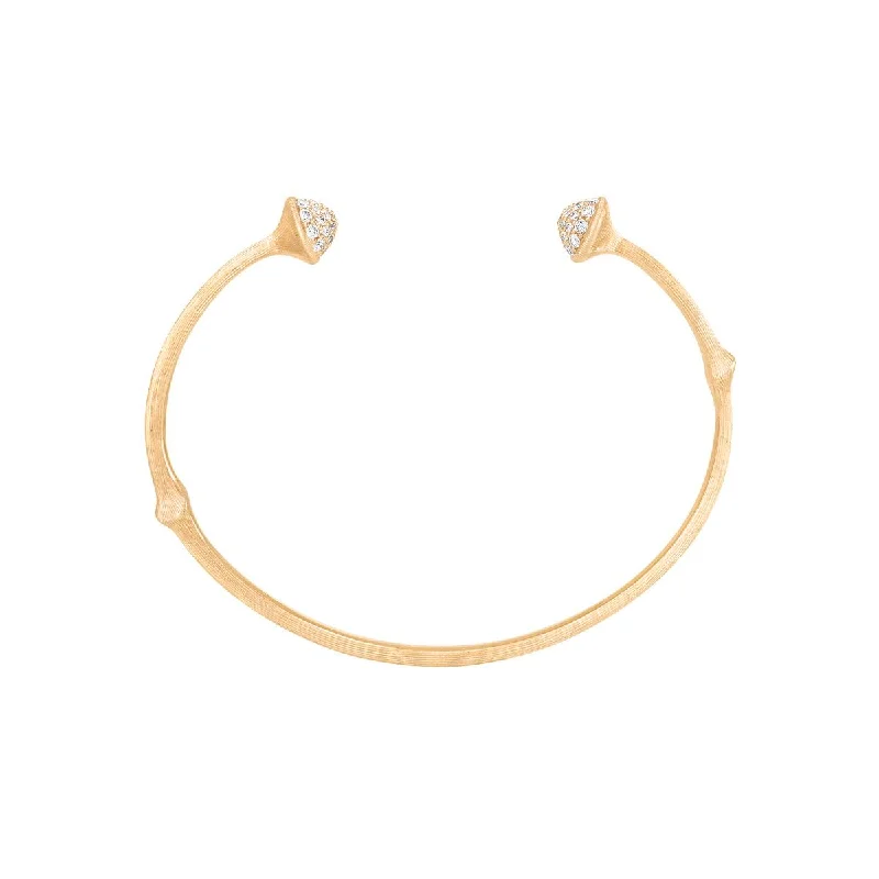 High-End Sparkle, Low-End Prices – Jewelry Sale Live Nature 18K Gold Bangle w. Diamonds