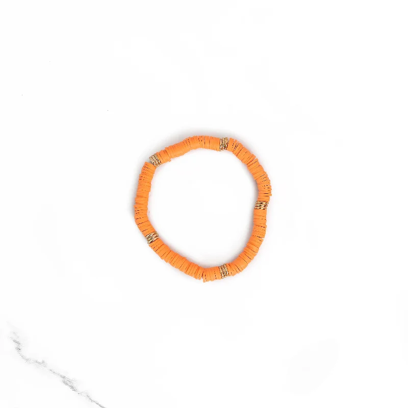 Special Sale On Handcrafted Jewelry – Shop Today Orange Polymer Clay Bracelet