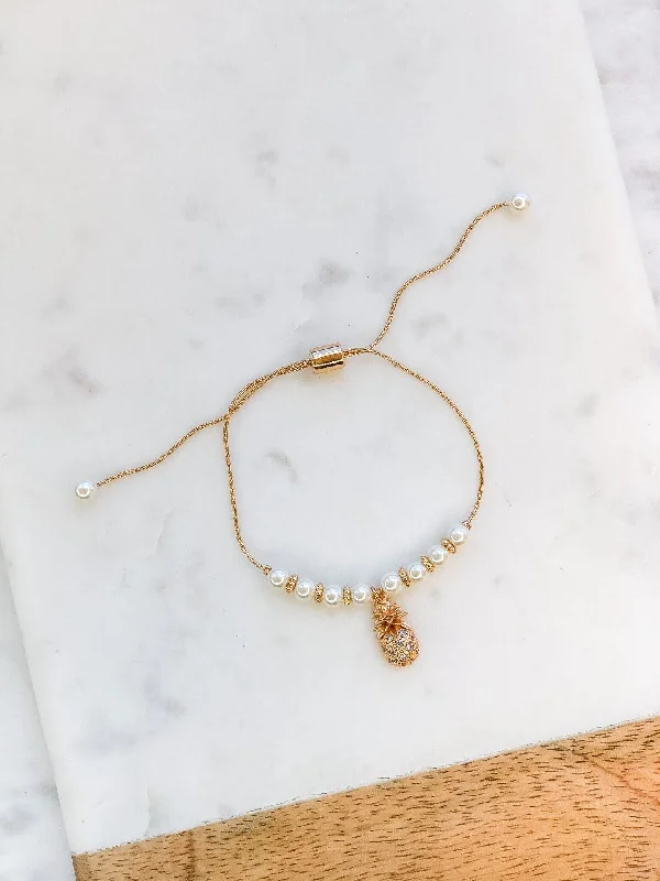 Unmissable Jewelry Sale – Shop Before It's Too Late Pineapple Of My Eye Pearl Pull Bracelet - Gold Unmissable Jewelry Sale – Shop Before It's Too Late Pineapple Of My Eye Pearl Pull Bracelet - Gold