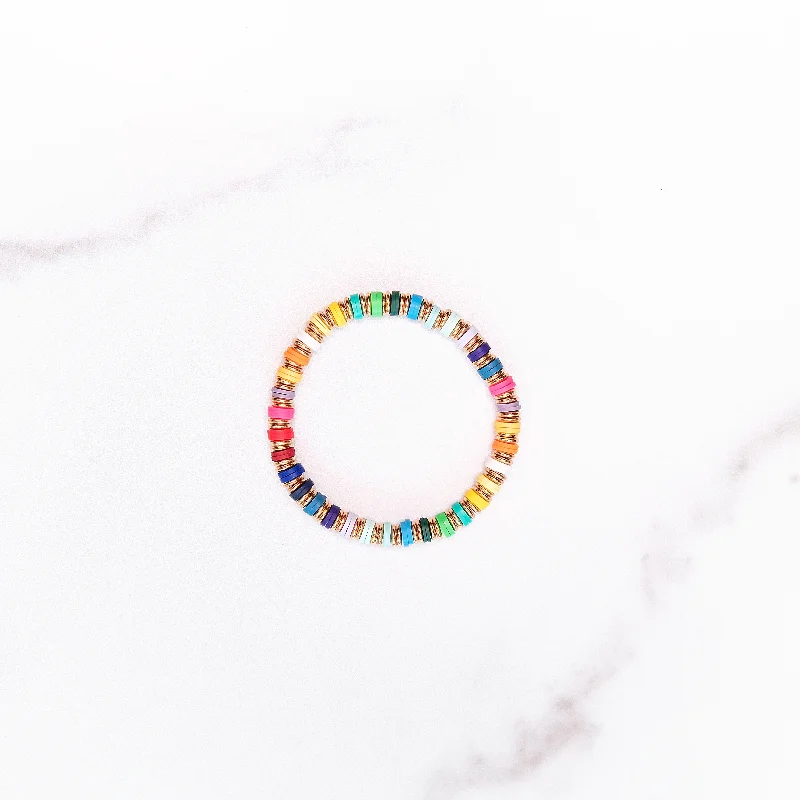 The Perfect Jewelry Piece At The Perfect Price Rainbow Polymer Clay Bracelet
