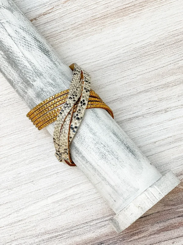 Buy More, Save More On Stunning Jewelry Pieces Rhinestone & Snake Wrap Bracelet