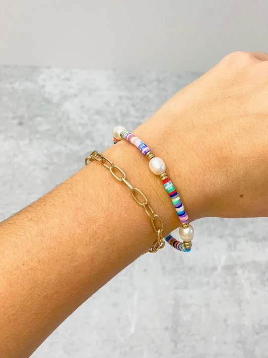 Timeless Beauty, Unbeatable Deals – Jewelry Sale On Rubber Disc & Chain Link Bracelet Duo - Multi Timeless Beauty, Unbeatable Deals – Jewelry Sale On Rubber Disc & Chain Link Bracelet Duo - Multi