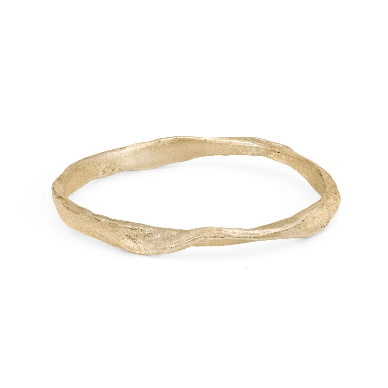 Luxury Jewelry Without The Luxury Price Tag Rugged Rock Bangle 9ct Gold