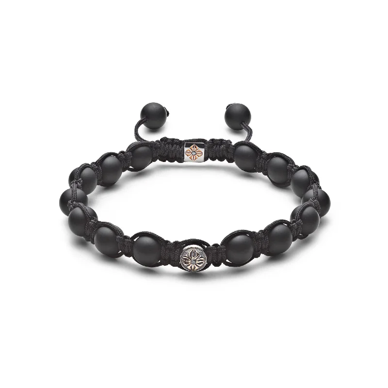 Romantic Heart-Shaped Jewelry For Special Gifts 8 mm Braided Black 18K Gold Bracelet w. Diamond Romantic Heart-Shaped Jewelry For Special Gifts 8 mm Braided Black 18K Gold Bracelet w. Diamond