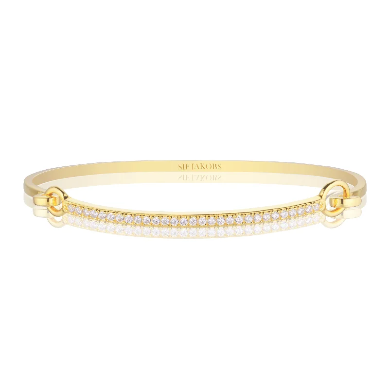 Jewelry Flash Sale – Stylish Designs At Unbeatable Rates Capizzi 18K Gold Plated Bangle w. Zirconias