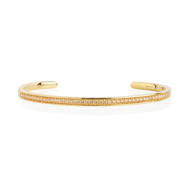 Affordable Glamour – Premium Jewelry For Less Valiano Gold Plated Bangle w. Yellow Zirconias