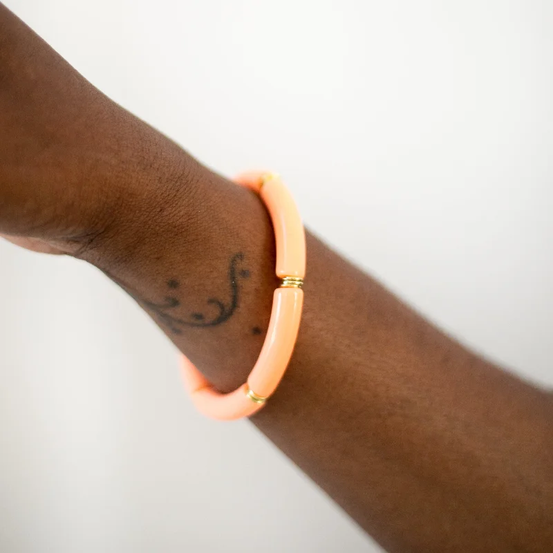 Elegant Jewelry At Unbeatable Offers – Shop Before It's Gone Skinny Acrylic Bamboo Bracelet: Melon Elegant Jewelry At Unbeatable Offers – Shop Before It's Gone Skinny Acrylic Bamboo Bracelet: Melon