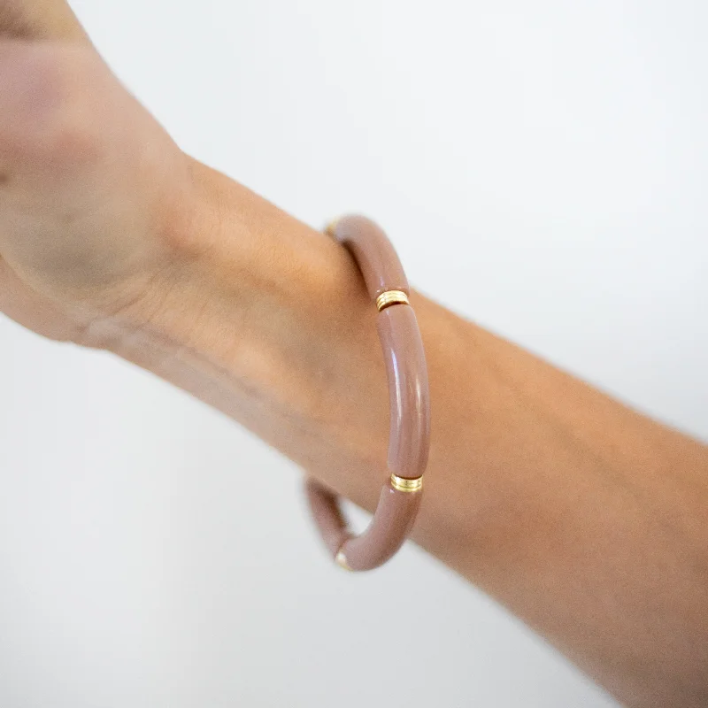 Unlock Unbeatable Jewelry Deals Before They’Re Gone Skinny Acrylic Bamboo Bracelet: Mocha