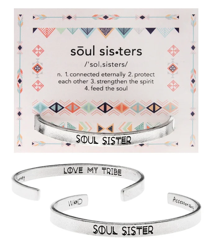 Chic And Stylish Jewelry At Discounted Prices Soul Sister Quotable Cuff Bracelet