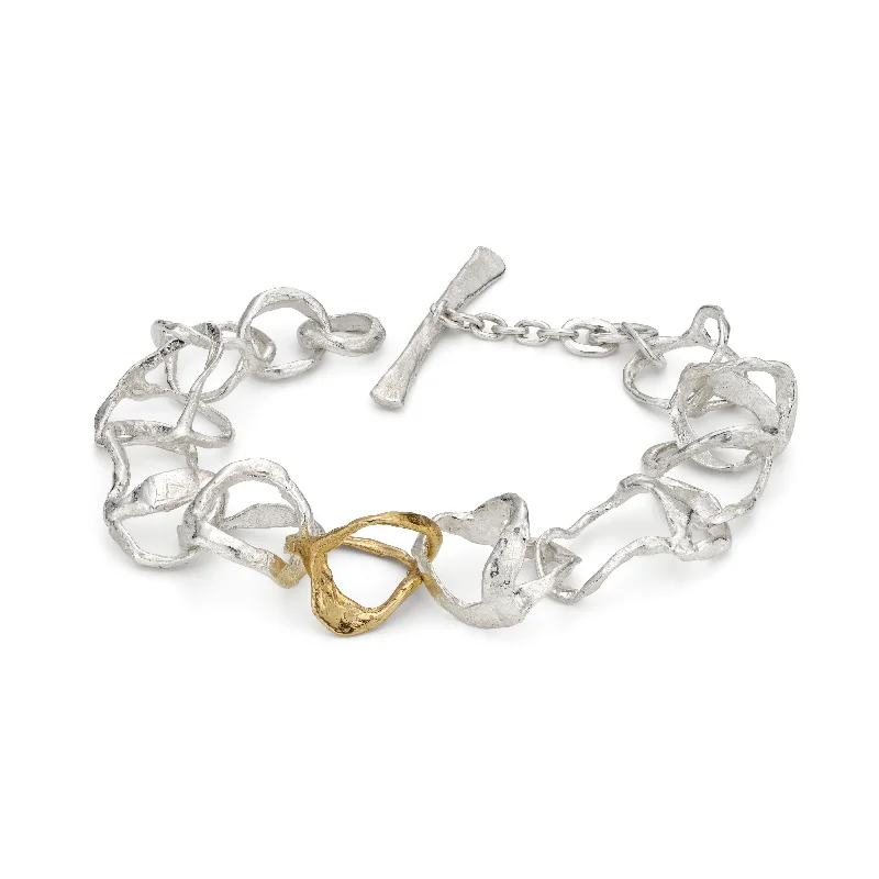 Luxury Jewelry Now At Special Promotional Rates Tangle Bracelet Silver and 9ct Gold Luxury Jewelry Now At Special Promotional Rates Tangle Bracelet Silver and 9ct Gold