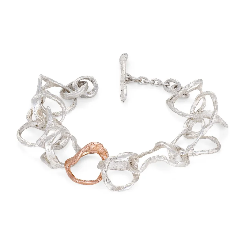 Get The Best Deals On Timeless Jewelry Pieces Tangle Bracelet Silver and 9ct Rose Gold Get The Best Deals On Timeless Jewelry Pieces Tangle Bracelet Silver and 9ct Rose Gold
