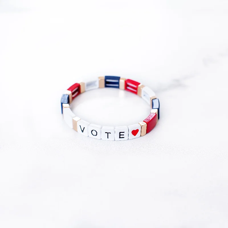 Grab Stylish Jewelry Before The Sale Ends VOTE Tile Bracelet