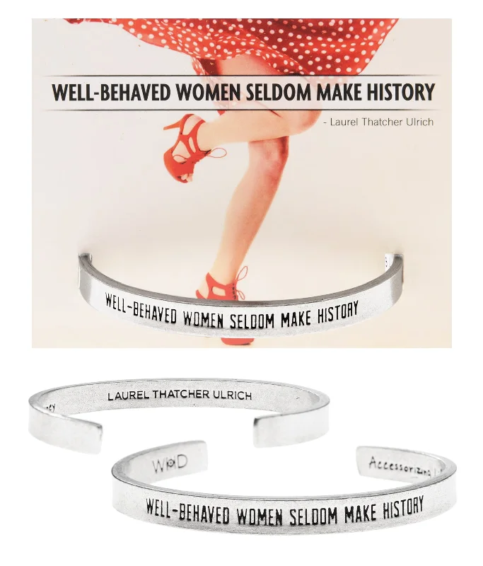 Jewelry Sale – Exclusive Styles At Lower Prices Well Behaved Women Seldom Make History Quotable Bracelet Jewelry Sale – Exclusive Styles At Lower Prices Well Behaved Women Seldom Make History Quotable Bracelet