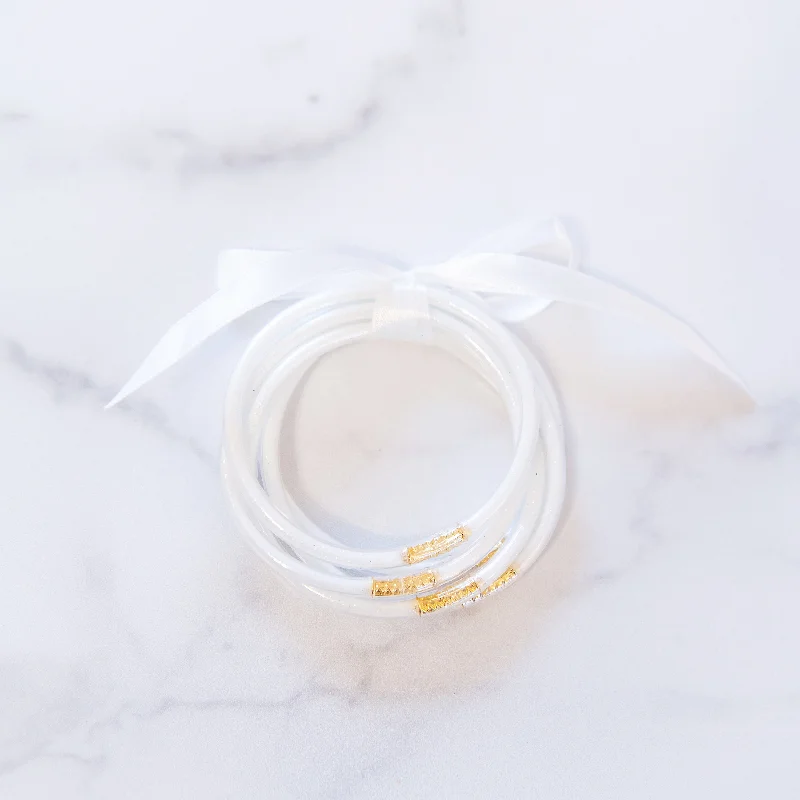 Premium Jewelry Now Available At Special Discounts White Party Bangles