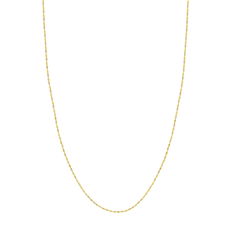 Affordable Glamour – Premium Jewelry At Special Prices 1.35mm Yellow/White Dorica Chain with Lobster Lock Affordable Glamour – Premium Jewelry At Special Prices 1.35mm Yellow/White Dorica Chain with Lobster Lock