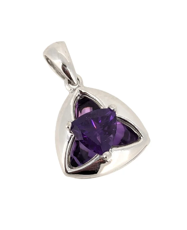 Sparkle For Less – Shop Our Limited-Time Jewelry Deals 1 Carat Trillion Cut Amethyst Pendant in 14K White Gold Sparkle For Less – Shop Our Limited-Time Jewelry Deals 1 Carat Trillion Cut Amethyst Pendant in 14K White Gold