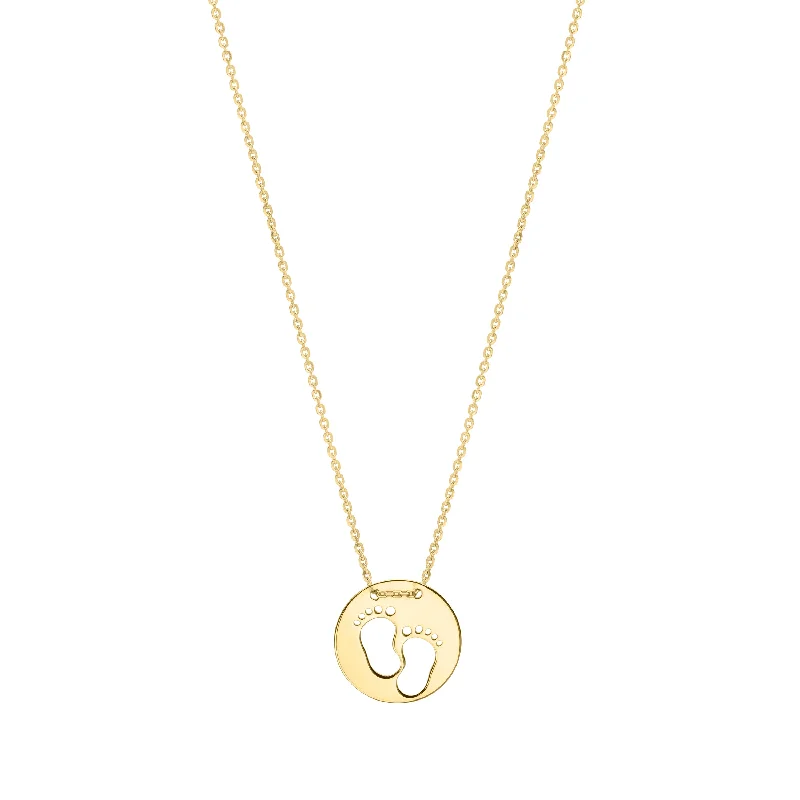 Elegant Designs, Unbeatable Discounts – Shop Jewelry Now 10K Baby Footprints Necklace Elegant Designs, Unbeatable Discounts – Shop Jewelry Now 10K Baby Footprints Necklace
