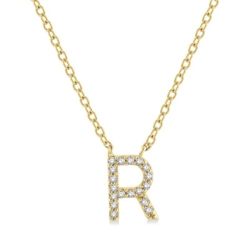Limited-Stock Jewelry Sale – Once It's Gone, It's Gone 10K Yellow Gold R Initial Diamond Necklace Limited-Stock Jewelry Sale – Once It's Gone, It's Gone 10K Yellow Gold R Initial Diamond Necklace